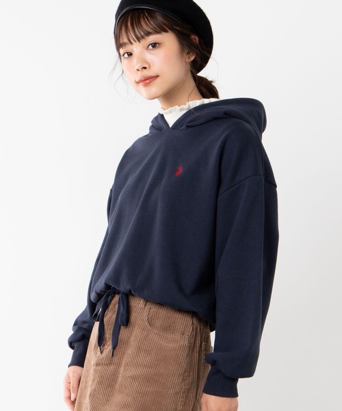 U.S. POLO ASSN.(ユーエスポロアッスン)の「∴WEGO/U.S. POLO ASSN.別注ドロストパーカー(パーカー・レディース・アイボリー/ネイビー/グリーン/ベージュ・FREE)」の4枚目の写真