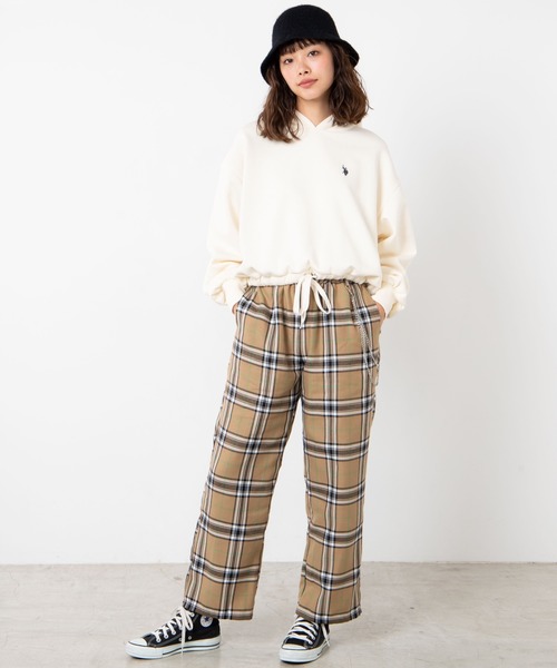 U.S. POLO ASSN.(ユーエスポロアッスン)の「∴WEGO/U.S. POLO ASSN.別注ドロストパーカー(パーカー・レディース・アイボリー/ネイビー/グリーン/ベージュ・FREE)」の5枚目の写真