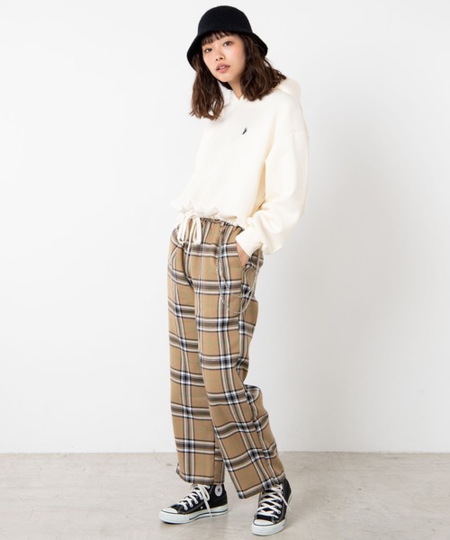 U.S. POLO ASSN.(ユーエスポロアッスン)の「∴WEGO/U.S. POLO ASSN.別注ドロストパーカー(パーカー・レディース・アイボリー/ネイビー/グリーン/ベージュ・FREE)」の6枚目の写真