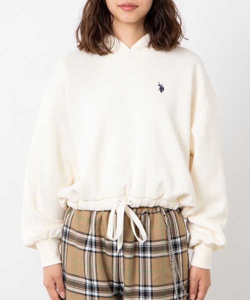 U.S. POLO ASSN.(ユーエスポロアッスン)の「∴WEGO/U.S. POLO ASSN.別注ドロストパーカー(パーカー・レディース・アイボリー/ネイビー/グリーン/ベージュ・FREE)」の14枚目の写真