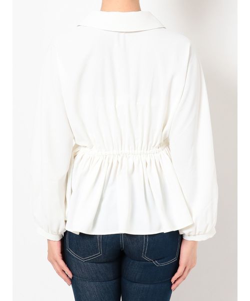 GYDA(ジェイダ)の「カシュクールペプラムトップス(シャツ/ブラウス・レディース・オフホワイト/ブラック/ベージュ・FREE)」の10枚目の写真