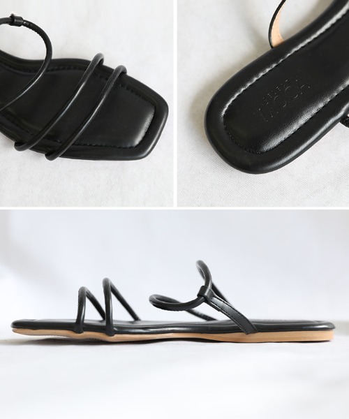 select MOCA（セレクトモカ）の「ループスフラットサンダル（サンダル・レディース・ブラック/アイボリー/キャメル・SMALL/MEDIUM/LARGE）」の8枚目の写真