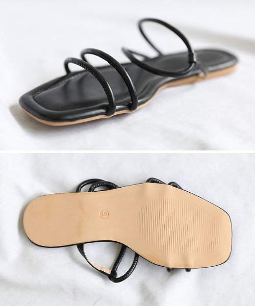 select MOCA（セレクトモカ）の「ループスフラットサンダル（サンダル・レディース・ブラック/アイボリー/キャメル・SMALL/MEDIUM/LARGE）」の9枚目の写真