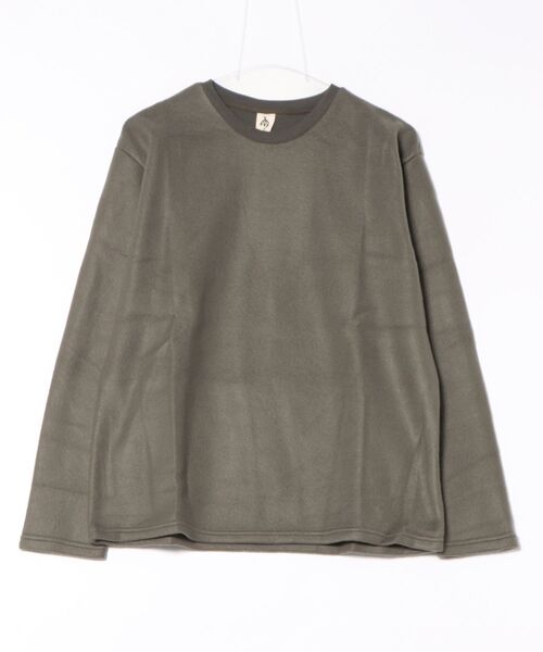 TRAP/U （トラップユー）の「/ロングスリーブ クルーカットソー/（Tシャツ/カットソー・レディース・ホワイト/ブラック/ベージュ/カーキ・MEDIUM/LARGE）」の4枚目の写真
