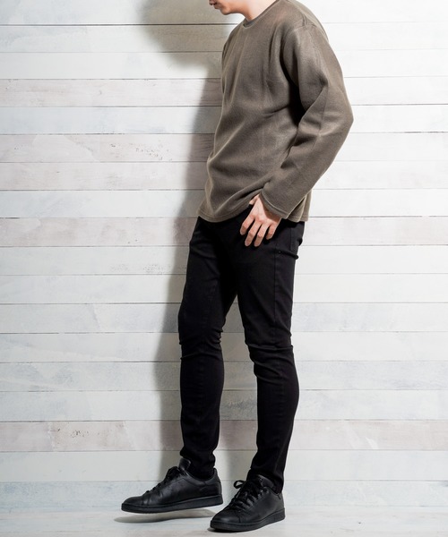 TRAP/U （トラップユー）の「/ロングスリーブ クルーカットソー/（Tシャツ/カットソー・レディース・ホワイト/ブラック/ベージュ/カーキ・MEDIUM/LARGE）」の21枚目の写真