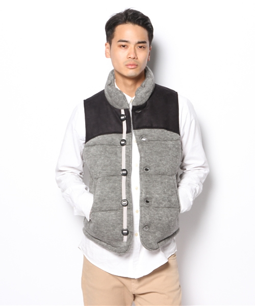Denime（ドゥニーム）の「KNITSAW VEST（ダウンベスト）」 - WEAR