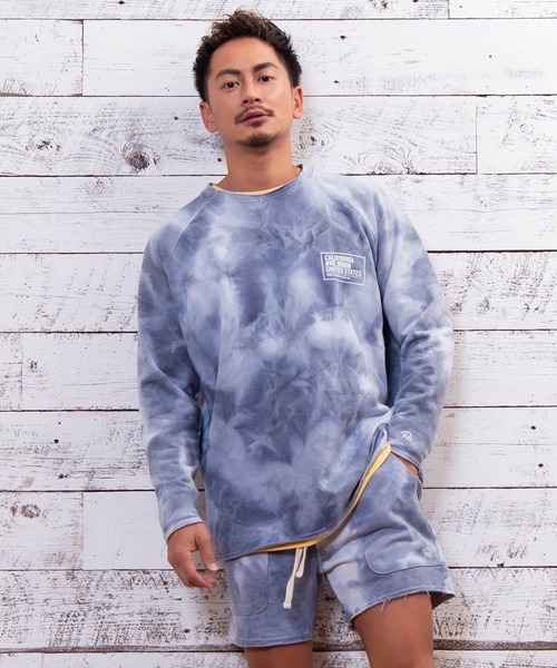 Re. タイダイデザイン スウェット フリーサイズ Re:room（リルーム）の「タイダイロゴプリントビッグトレーナー