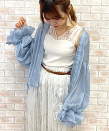 apres jour | シースルー袖ボリュームブラウス【ZOZOTOWN限定アイテム】(シャツ/ブラウス)