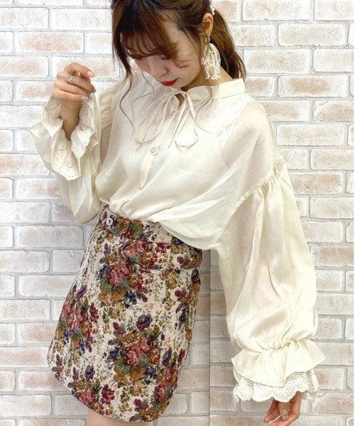 apres jour(アプレジュール)の「シースルー袖ボリュームブラウス【ZOZOTOWN限定アイテム】(シャツ/ブラウス・レディース・ライトブルー/オフホワイト/モカ/ピンクベージュ/ライトベージュ・フリー)」の19枚目の写真