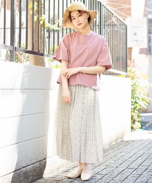 WEGO（ウィゴー）の「WEGO/USAコットンTシャツ（Tシャツ/カットソー・レディース・ホワイト/サックスブルー/ピンク/スミクロ/ライトベージュ・FREE）」の20枚目の写真