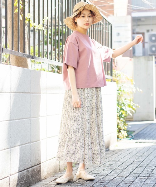 WEGO（ウィゴー）の「WEGO/USAコットンTシャツ（Tシャツ/カットソー・レディース・ホワイト/サックスブルー/ピンク/スミクロ/ライトベージュ・FREE）」の10枚目の写真