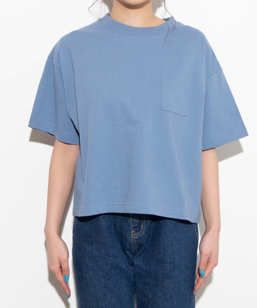 WEGO（ウィゴー）の「WEGO/USAコットンTシャツ（Tシャツ/カットソー・レディース・ホワイト/サックスブルー/ピンク/スミクロ/ライトベージュ・FREE）」の17枚目の写真