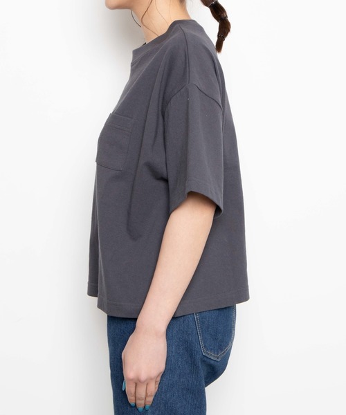 WEGO（ウィゴー）の「WEGO/USAコットンTシャツ（Tシャツ/カットソー・レディース・ホワイト/サックスブルー/ピンク/スミクロ/ライトベージュ・FREE）」の11枚目の写真