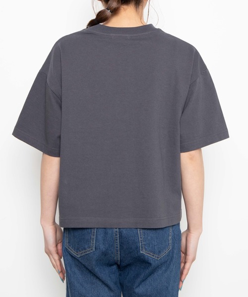 WEGO（ウィゴー）の「WEGO/USAコットンTシャツ（Tシャツ/カットソー・レディース・ホワイト/サックスブルー/ピンク/スミクロ/ライトベージュ・FREE）」の8枚目の写真