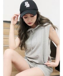 GYDA | ダメージノースリーブパーカー(パーカー)