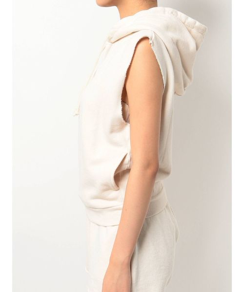 GYDA（ジェイダ）の「ダメージノースリーブパーカー（パーカー・レディース・ベージュ/アイボリー/カーキ/グレー・FREE）」の17枚目の写真