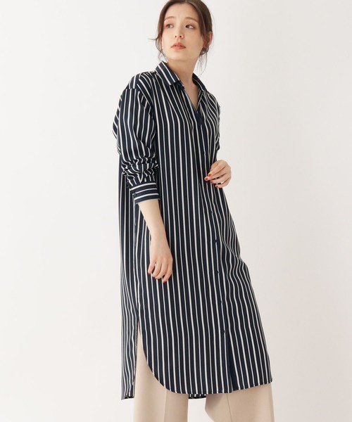 セール 大きいサイズあり 13号 15号 Innowave オルタネイトストライプシャツワンピース ワンピース Soup スープ のファッション通販 Zozotown