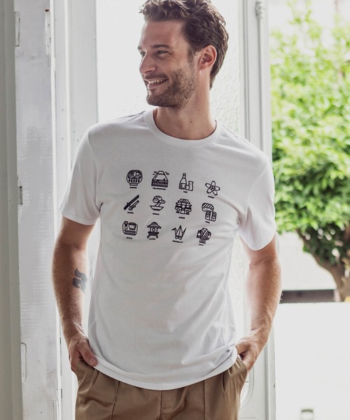 1piu1uguale3 RELAX（ウノピュウノウグァーレトレリラックス）の「1PIU1UGUALE3 RELAX(ウノピゥウノウグァーレトレ)JAPANモチーフTシャツ（Tシャツ/カットソー・メンズ・ホワイト/ブラック/ネイビー・S/M/L/XL/XXL）」の2枚目の写真