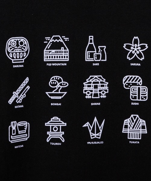 1piu1uguale3 RELAX（ウノピュウノウグァーレトレリラックス）の「1PIU1UGUALE3 RELAX(ウノピゥウノウグァーレトレ)JAPANモチーフTシャツ（Tシャツ/カットソー・メンズ・ホワイト/ブラック/ネイビー・S/M/L/XL/XXL）」の14枚目の写真