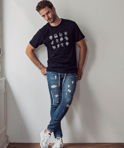 1piu1uguale3 RELAX（ウノピュウノウグァーレトレリラックス）の「1PIU1UGUALE3 RELAX(ウノピゥウノウグァーレトレ)JAPANモチーフTシャツ（Tシャツ/カットソー・メンズ・ホワイト/ブラック/ネイビー・S/M/L/XL/XXL）」の15枚目の写真