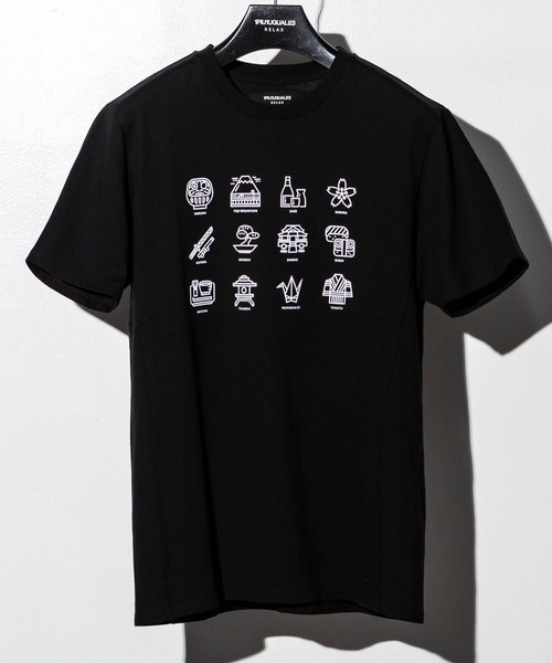 1piu1uguale3 RELAX（ウノピュウノウグァーレトレリラックス）の「1PIU1UGUALE3 RELAX(ウノピゥウノウグァーレトレ)JAPANモチーフTシャツ（Tシャツ/カットソー・メンズ・ホワイト/ブラック/ネイビー・S/M/L/XL/XXL）」の4枚目の写真