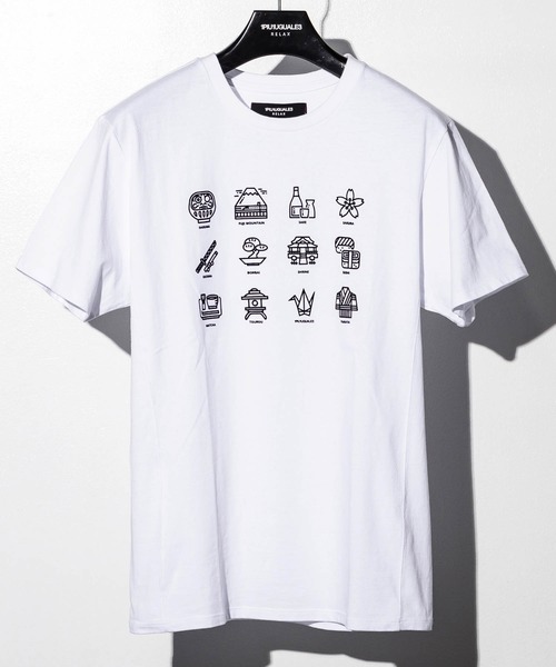 1piu1uguale3 RELAX（ウノピュウノウグァーレトレリラックス）の「1PIU1UGUALE3 RELAX(ウノピゥウノウグァーレトレ)JAPANモチーフTシャツ（Tシャツ/カットソー・メンズ・ホワイト/ブラック/ネイビー・S/M/L/XL/XXL）」の6枚目の写真