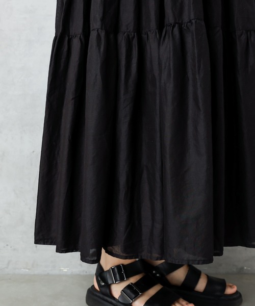 PUAL CE CIN（ピュアルセシン）の「ティアードワンピース（ワンピース・レディース・ブラック/ピンク/グレー/キャメル・FREE）」の14枚目の写真