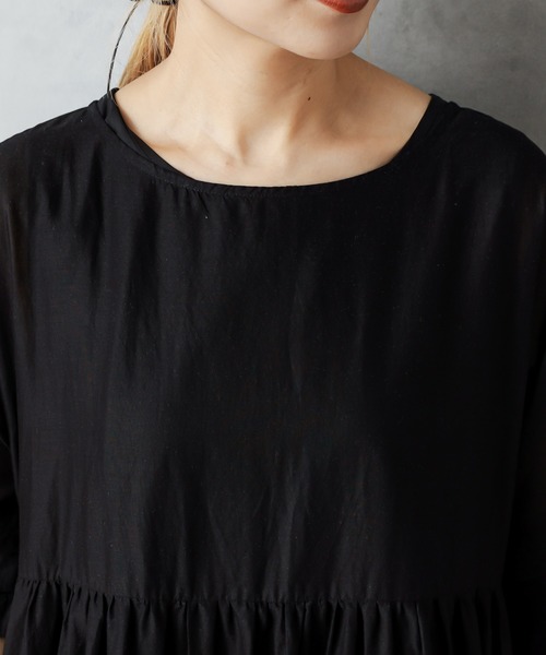 PUAL CE CIN（ピュアルセシン）の「ティアードワンピース（ワンピース・レディース・ブラック/ピンク/グレー/キャメル・FREE）」の12枚目の写真