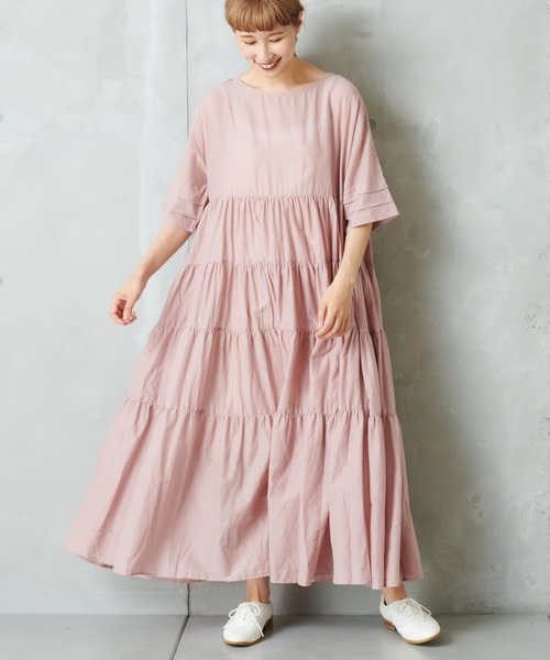 PUAL CE CIN（ピュアルセシン）の「ティアードワンピース（ワンピース・レディース・ブラック/ピンク/グレー/キャメル・FREE）」の20枚目の写真