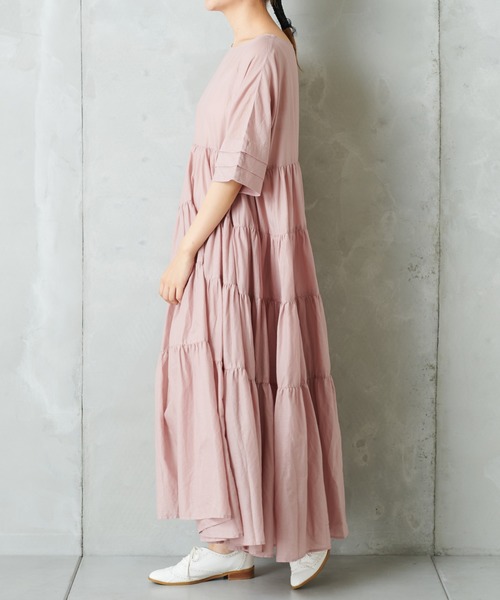 PUAL CE CIN（ピュアルセシン）の「ティアードワンピース（ワンピース・レディース・ブラック/ピンク/グレー/キャメル・FREE）」の18枚目の写真