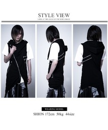 00s CIVARIZE シヴァーライズ ベスト　ジレ　ノースリーブパーカー 羽 CIVARIZE（シヴァーライズ）の「『CIVARIZE』2連ZIP