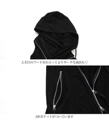 00s CIVARIZE シヴァーライズ ベスト　ジレ　ノースリーブパーカー 羽 CIVARIZE（シヴァーライズ）の「『CIVARIZE』2連ZIP