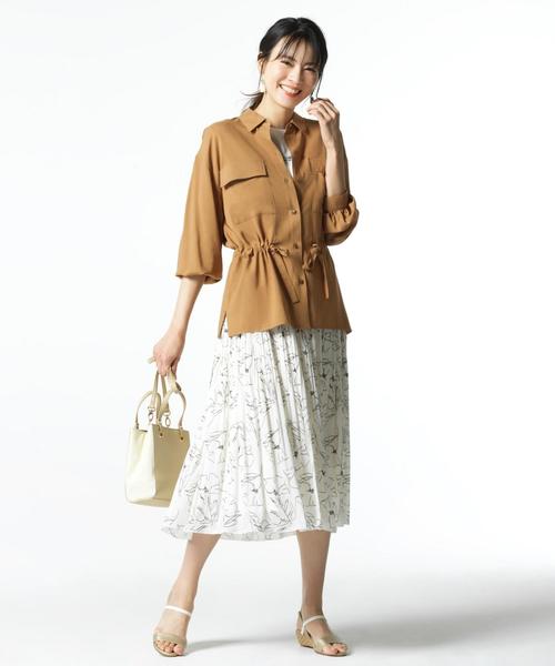 ANY SIS(エニィスィス)の「【Ray6月号掲載】レーヨンリネンサファリ ブラウス(シャツ/ブラウス・レディース・ブラウン系/ベージュ系/カーキ系・2)」の4枚目の写真