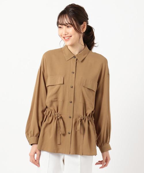 ANY SIS(エニィスィス)の「【Ray6月号掲載】レーヨンリネンサファリ ブラウス(シャツ/ブラウス・レディース・ブラウン系/ベージュ系/カーキ系・2)」の5枚目の写真