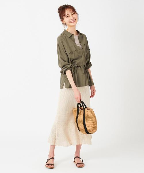 ANY SIS(エニィスィス)の「【Ray6月号掲載】レーヨンリネンサファリ ブラウス(シャツ/ブラウス・レディース・ブラウン系/ベージュ系/カーキ系・2)」の18枚目の写真