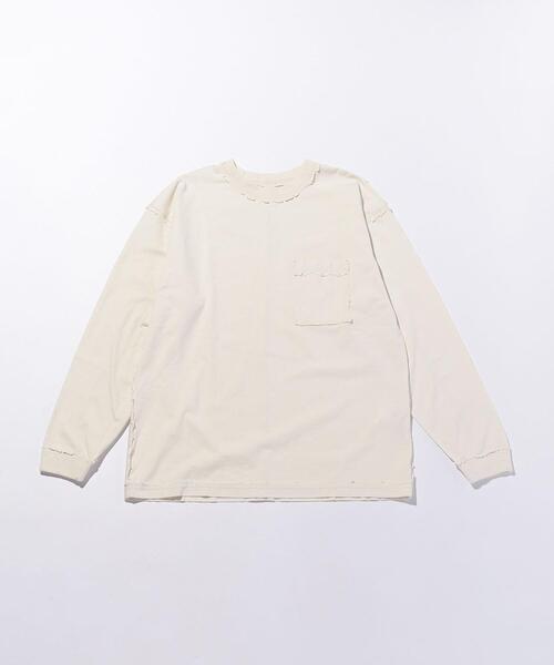 ETHOS（エトス）の「＜ETHOS（エトス）＞ INSIDE OUT/カットソー（Tシャツ/カットソー・メンズ・オフホワイト/オリーブ/ネイビー・SMALL/MEDIUM/LARGE）」の2枚目の写真