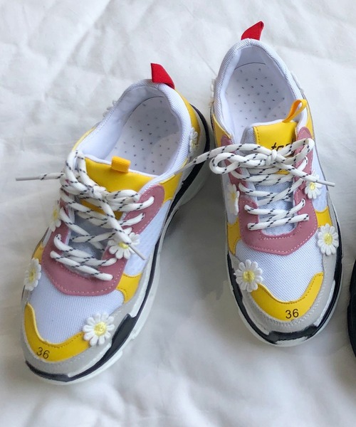 【ALDO】アンティーク☆花柄&メッシュ☆Rayes☆厚底スニーカー メタリック切替厚底ソールスニーカー/OT3729 – ORIENTALTRAFFIC