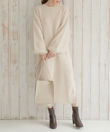 Mysa&Liina | バックリボンワッフルニットワンピース(ワンピース)