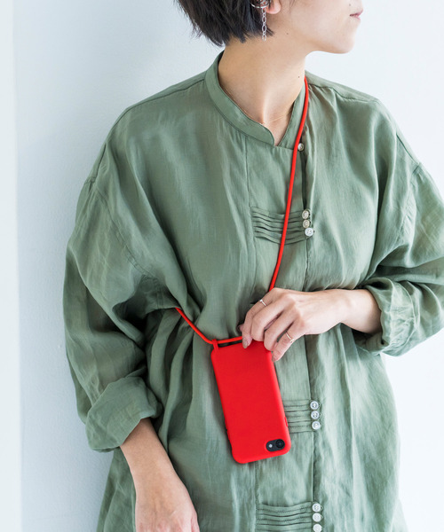 kajsa(カイサ)の「〈Kajsa/カイサ〉Silicone BackCase/シリコンバックケース(iPhone12/12Pro/12mini/11/11Pro/SE/6/7/8対応)(スマホケース/カバー)」|レッド