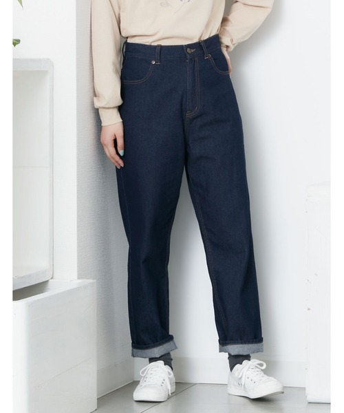 POU DOU DOU（プードゥドゥ）の「ストレートパンツ（その他パンツ・レディース・オフホワイト/インディゴブルー・4/3）」の5枚目の写真