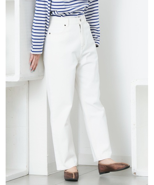 POU DOU DOU（プードゥドゥ）の「ストレートパンツ（その他パンツ・レディース・オフホワイト/インディゴブルー・4/3）」の11枚目の写真