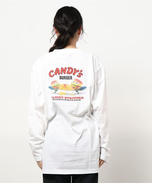 Candy Stripper（キャンディストリッパー）の「CANDY'S BURGER L/S TEE（Tシャツ/カットソー・レディース・オフホワイト/ブラック/イエロー・2）」の14枚目の写真