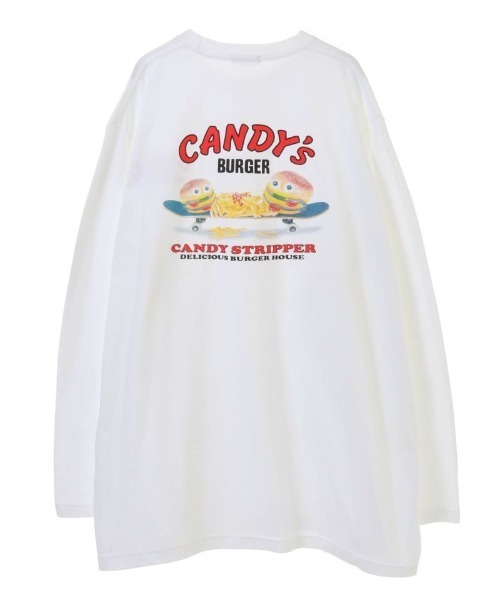 Candy Stripper（キャンディストリッパー）の「CANDY'S BURGER L/S TEE（Tシャツ/カットソー・レディース・オフホワイト/ブラック/イエロー・2）」の2枚目の写真