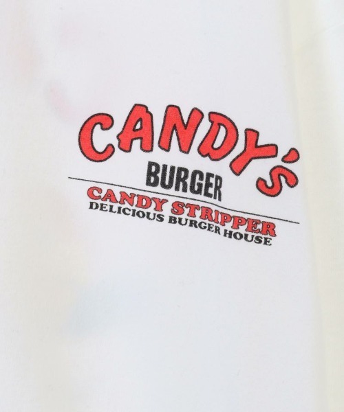 Candy Stripper（キャンディストリッパー）の「CANDY'S BURGER L/S TEE（Tシャツ/カットソー・レディース・オフホワイト/ブラック/イエロー・2）」の8枚目の写真