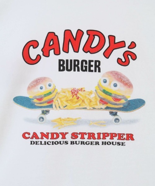 Candy Stripper（キャンディストリッパー）の「CANDY'S BURGER L/S TEE（Tシャツ/カットソー・レディース・オフホワイト/ブラック/イエロー・2）」の11枚目の写真