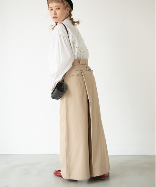 MERLOT（メルロー）の「ツイルバックタックワイドパンツ（チノパンツ・レディース・アイボリー/ベージュ・FREE）」の18枚目の写真