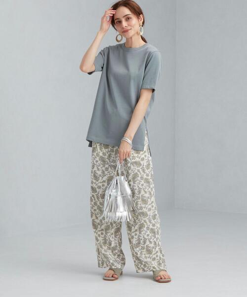 green label relaxing（グリーンレーベルリラクシング）の「[ 1_OF MINE ] FFC GIZA クルーネック Tシャツ <フリーサイズ>（Tシャツ/カットソー・レディース・ホワイト/ピンク/ダークグレー/ライトブルー・FREE）」の16枚目の写真