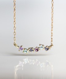 cui-cui（キュイキュイ）の「マルチカラーストーン ブルー ネックレス | K10YG（ネックレス）」