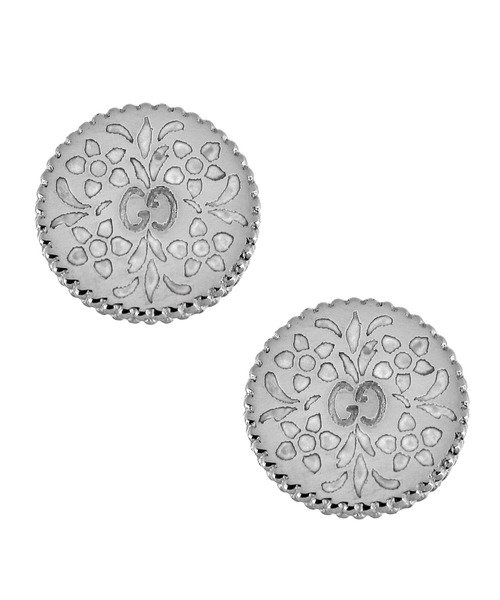 GUCCI（グッチ）の「GUCCI GG BLOOMS グッチ ゴールド ピアス（ピアス（両耳用）・レディース・イエローゴールド/ホワイトゴールド・ONE SIZE）」の2枚目の写真