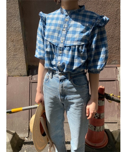 moussy (マウジー)チェックブラウス セール】FRONT TIED CHECK シャツ（シャツ/ブラウス）｜MOUSSY